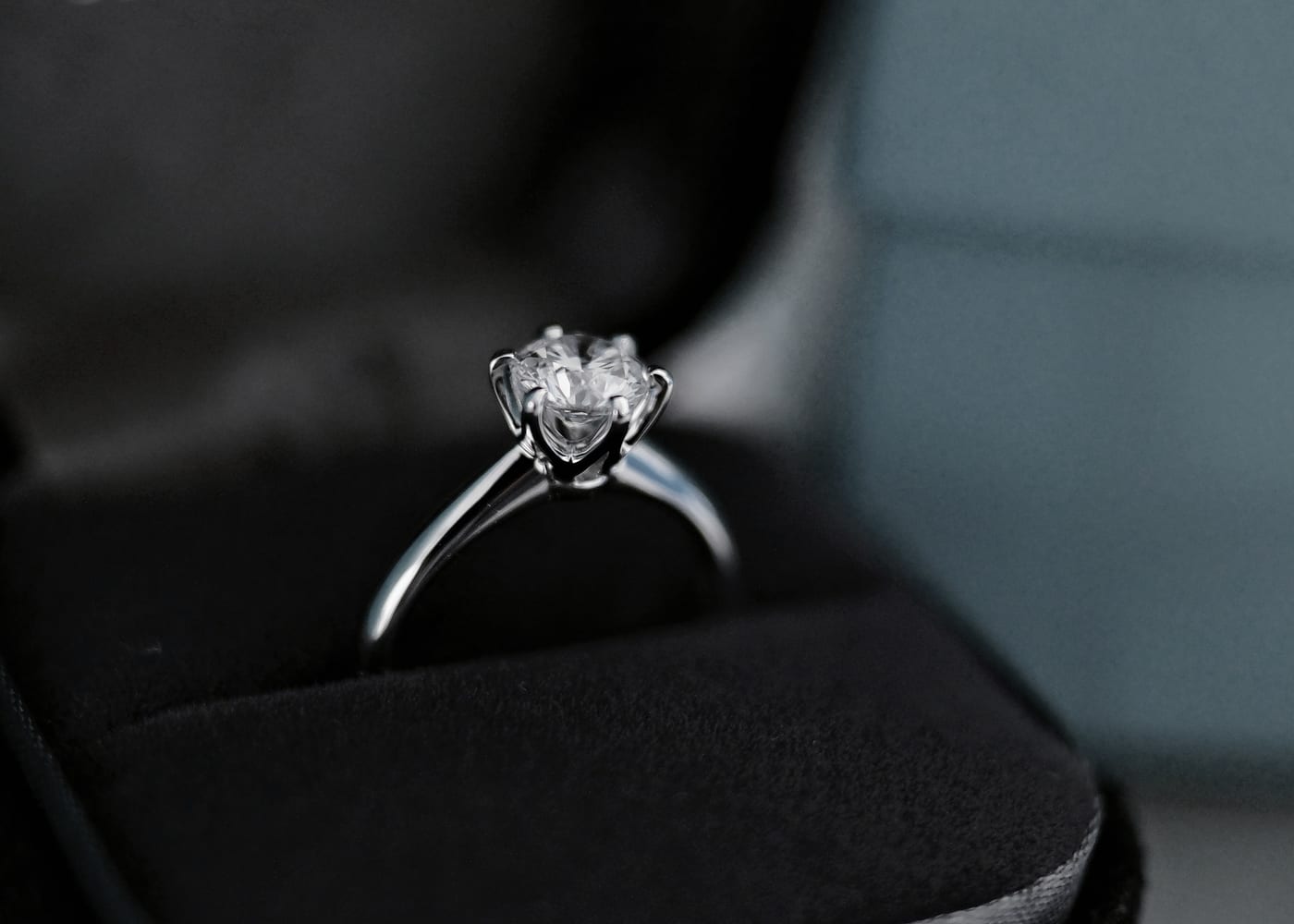 Close detail of the prongs holding a stone in place